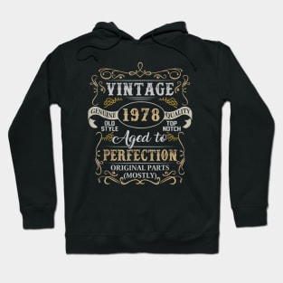 Vintage 1978 Funny Old School 42th Retro Gift Hoodie